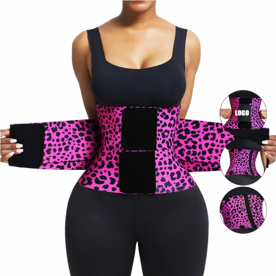 Novo logotipo personalizado compressão ajustável feminino fitness volta suporte cinto neoprene barriga controle suor cinto cintura trimmer